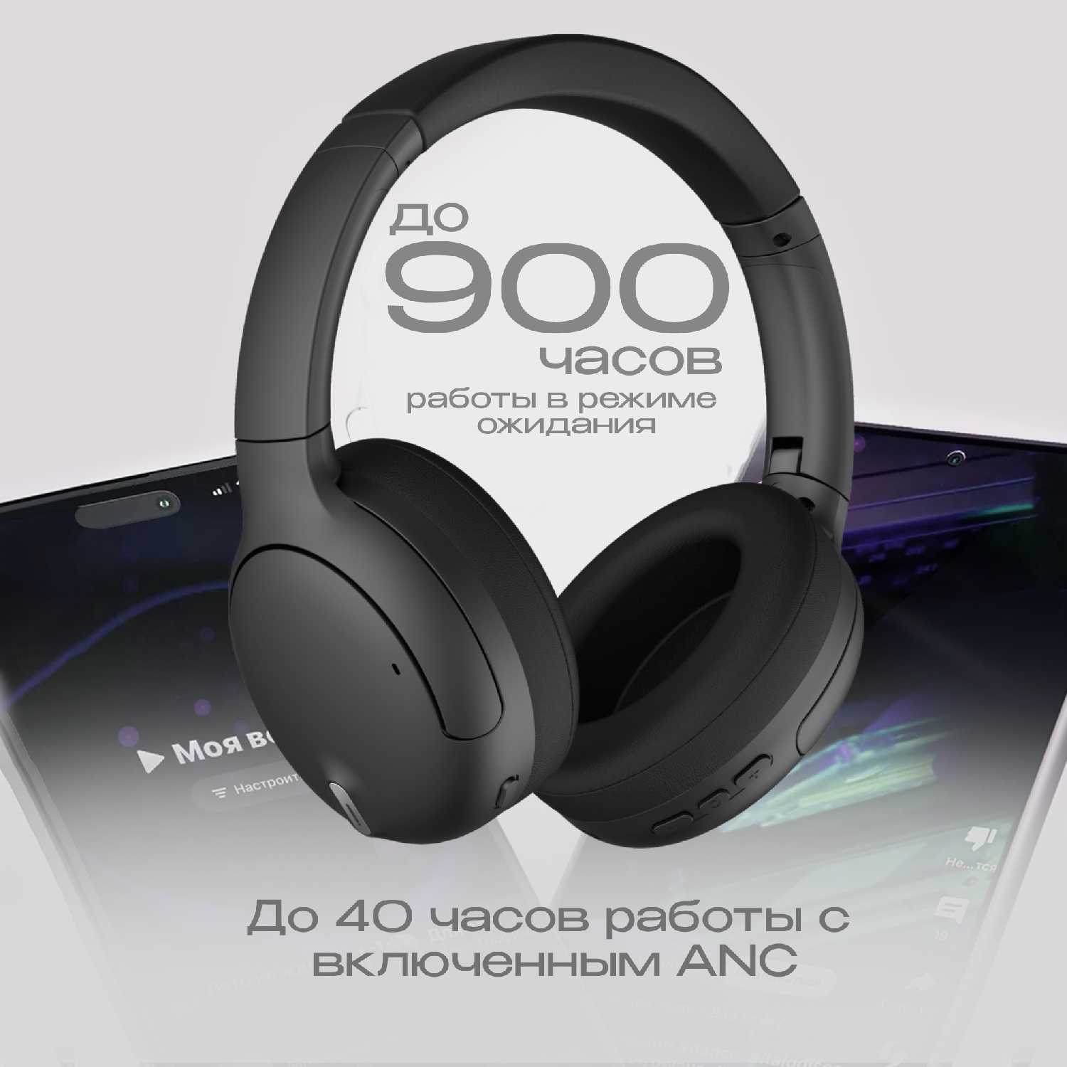 Наушники WALKER WBT-93 Bluetooth гибридные ANC/ENC фотография 2
