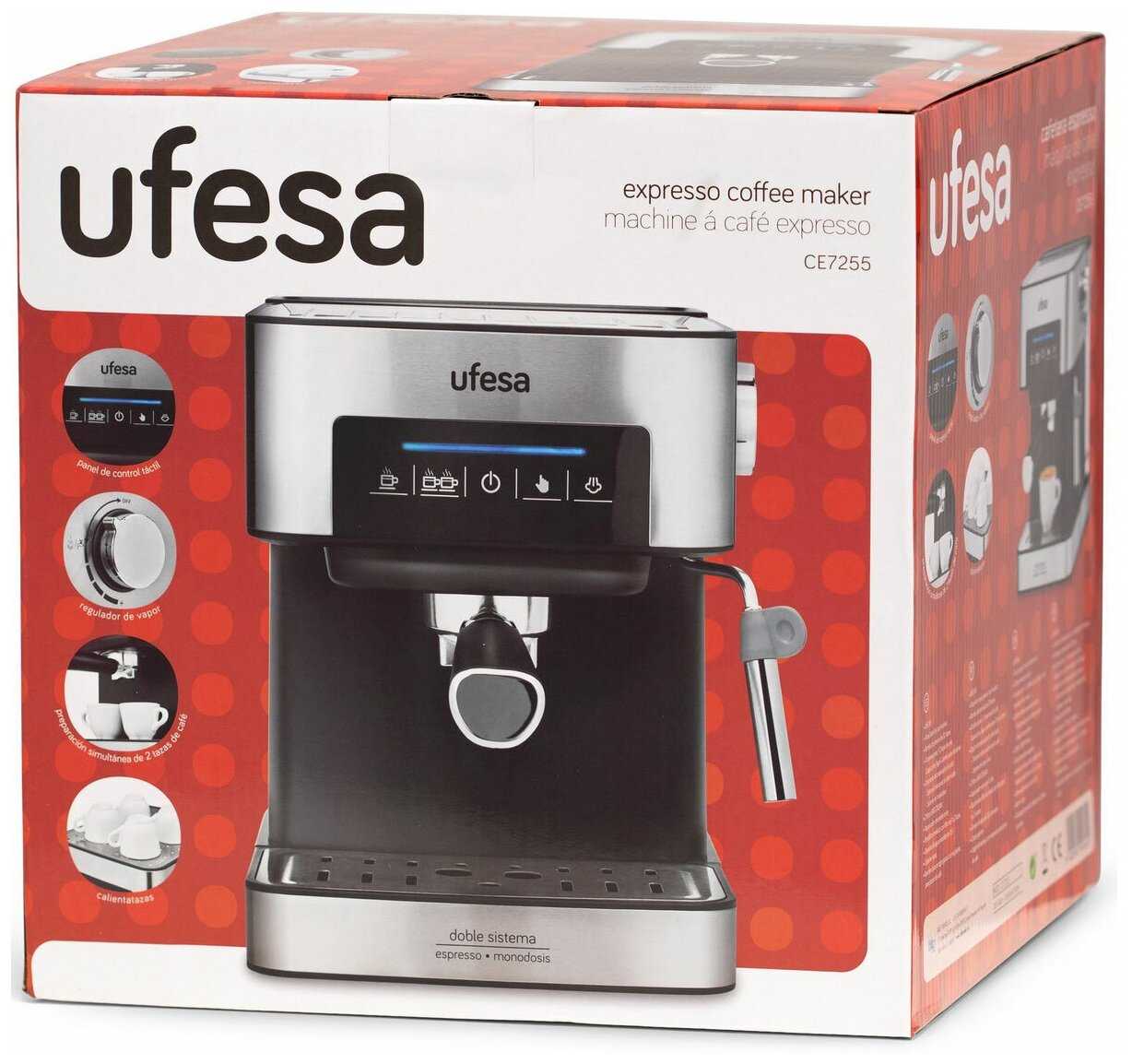 Кофеварка рожковая Ufesa CE7255, черный фотография 10