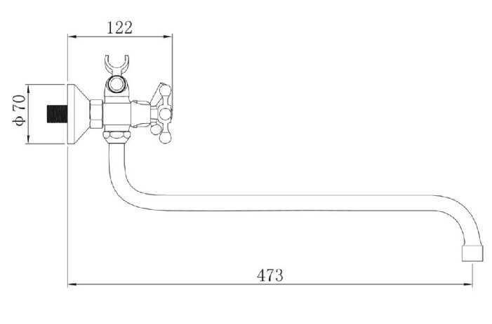 Душевой гарнитур Potato P2271, хром фотография 1