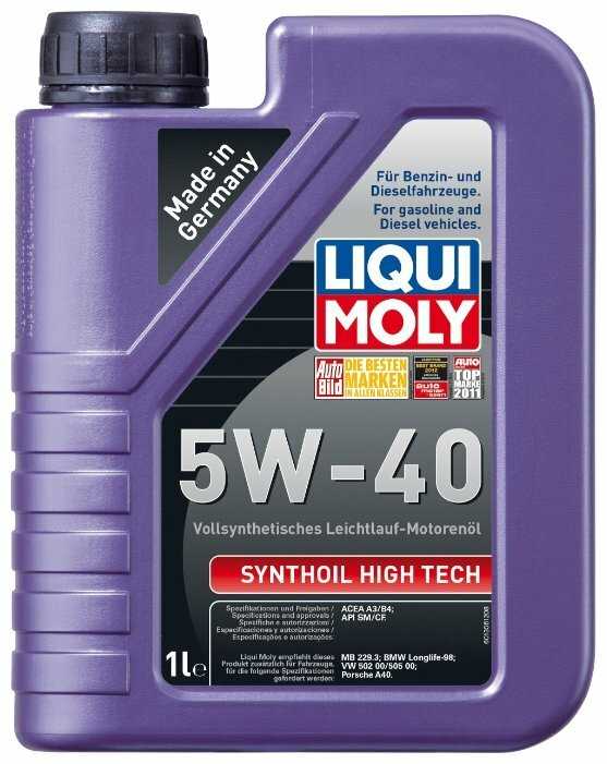 HC-синтетическое моторное масло LIQUI MOLY Synthoil High Tech 5W-40 фотография 3