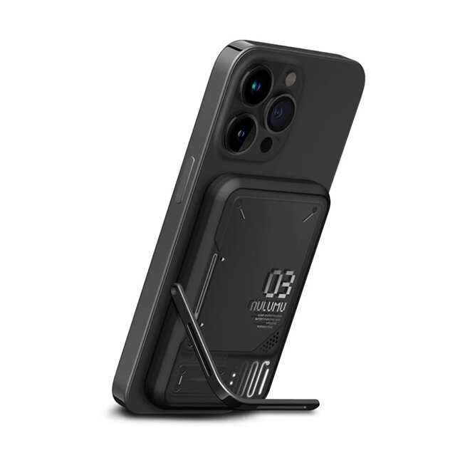 Внешний магнитный аккумулятор с подставкой Aulumu M03 MagSafe Battery Pack (3500 мАч) фотография 7
