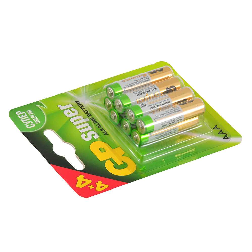Батарейки GP ALKALINE SUPER AAA (GP 24A4/4-2CR8) фотография 2