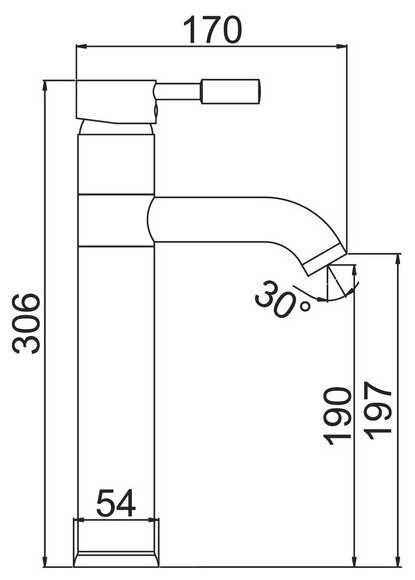 Смеситель для раковины (умывальника) Accoona A9190-2, рычажный фотография 4