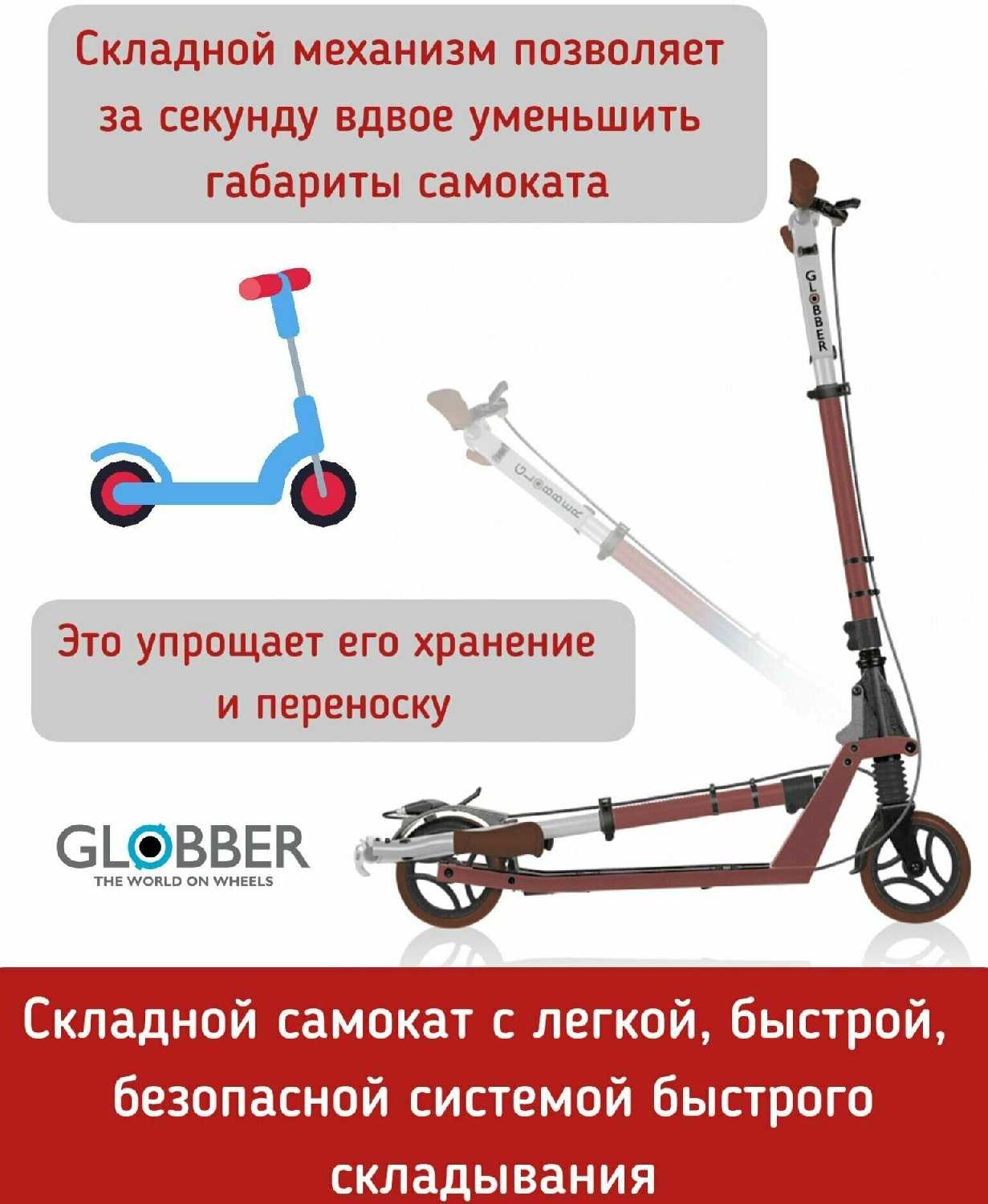 Городской самокат GLOBBER One K 165 (Br Vintage) фотография 12