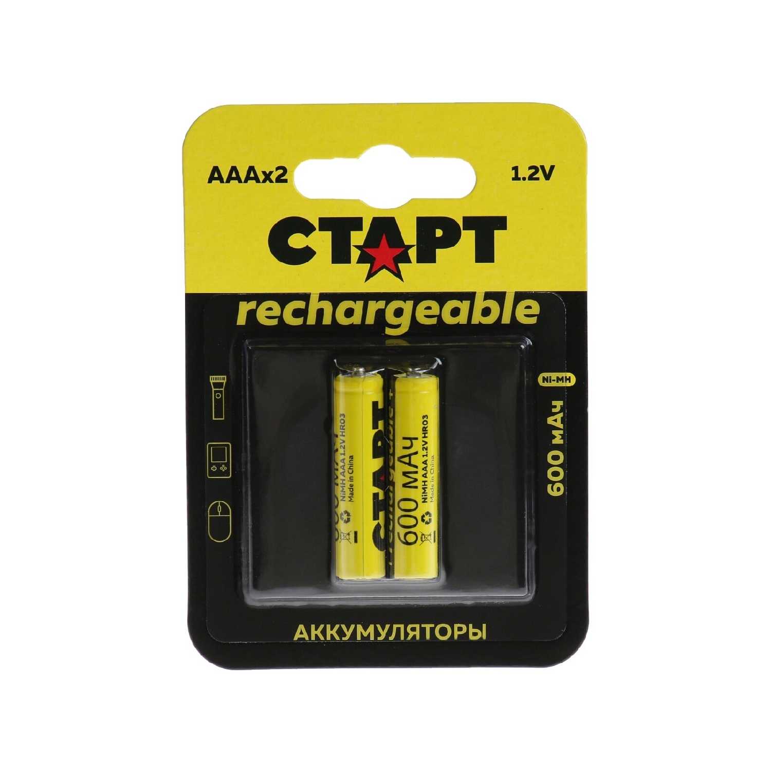 Аккумуляторные батарейки Старт HR6 AA 2700mAh Ni-MH (BL2) фотография 31