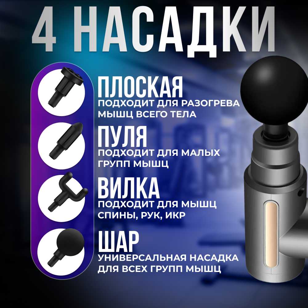 Массажер Вибромассажер Массажный пистолет фотография 11