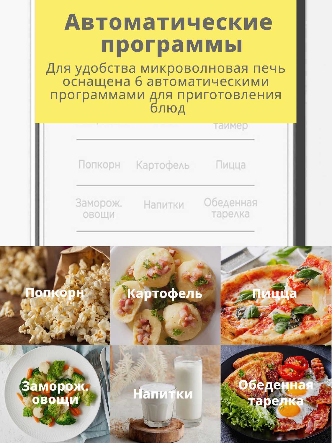 Встраиваемая микроволновая печь Comfee CBM2010W фотография 5