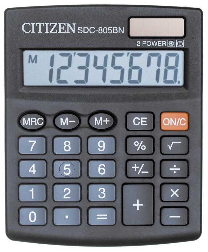 Калькулятор SDC805BN Калькулятор настольный 8-разрядный (SDC805BN) фотография 1