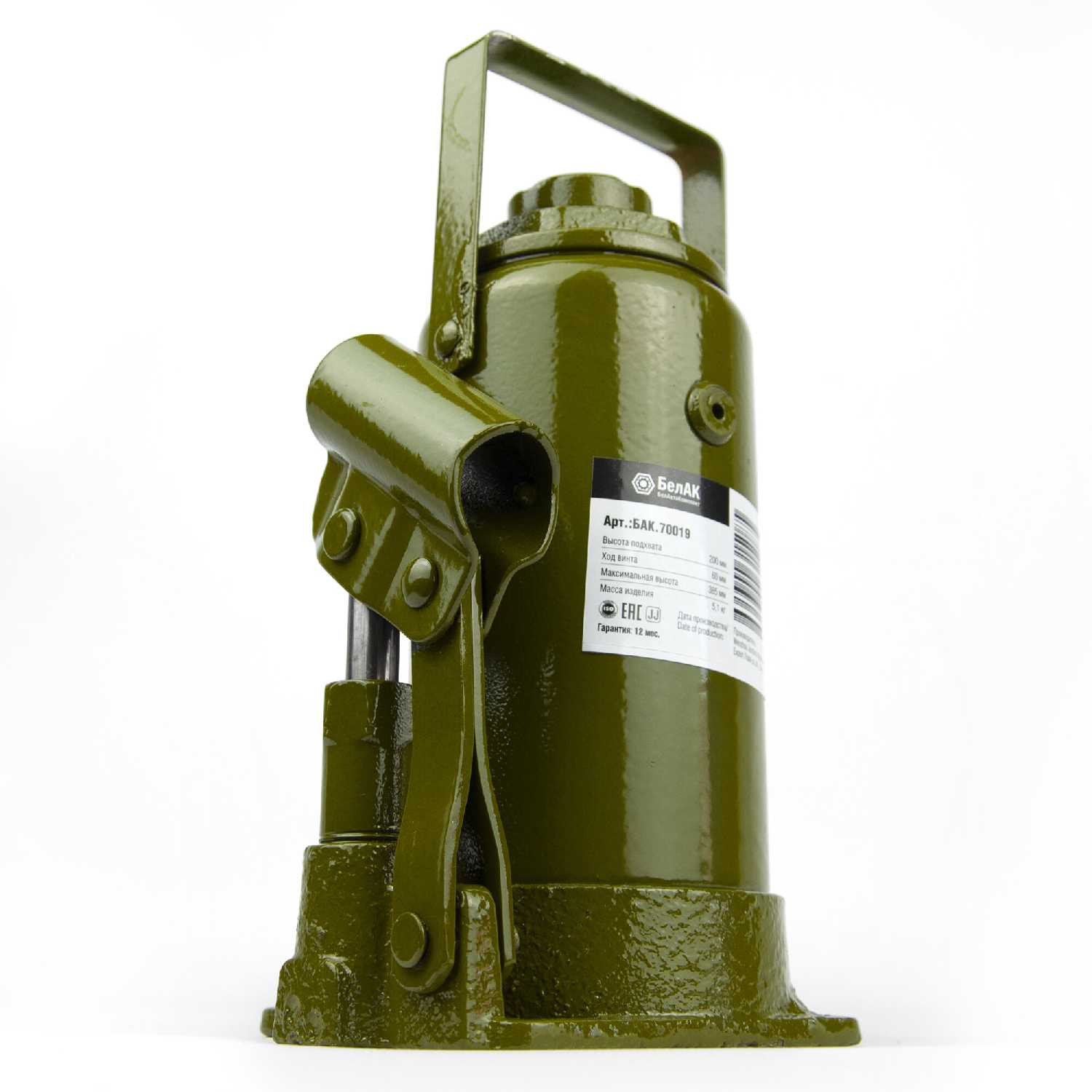 Домкрат бутылочный гидравлический БелАК ЭКО БАК (70019) фотография 11