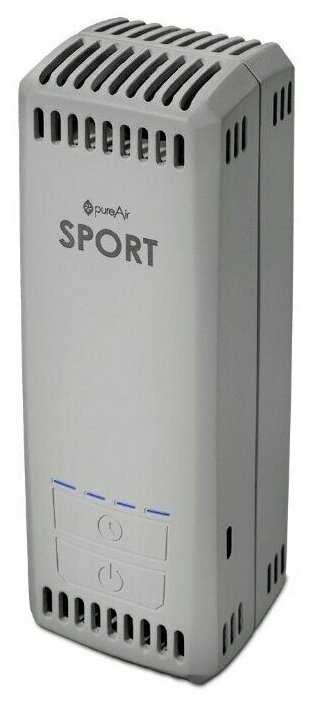 Мощный автономный нейтрализатор вирусов, бактерий, запахов (обеззараживатель) pureAir SPORT для спортивной сумки и фитнес-шкафов, ванных комнат, автомобилей GreenTech Environmental США - антибактериальная очистка воздуха - Активный Кислород + Озонирование.