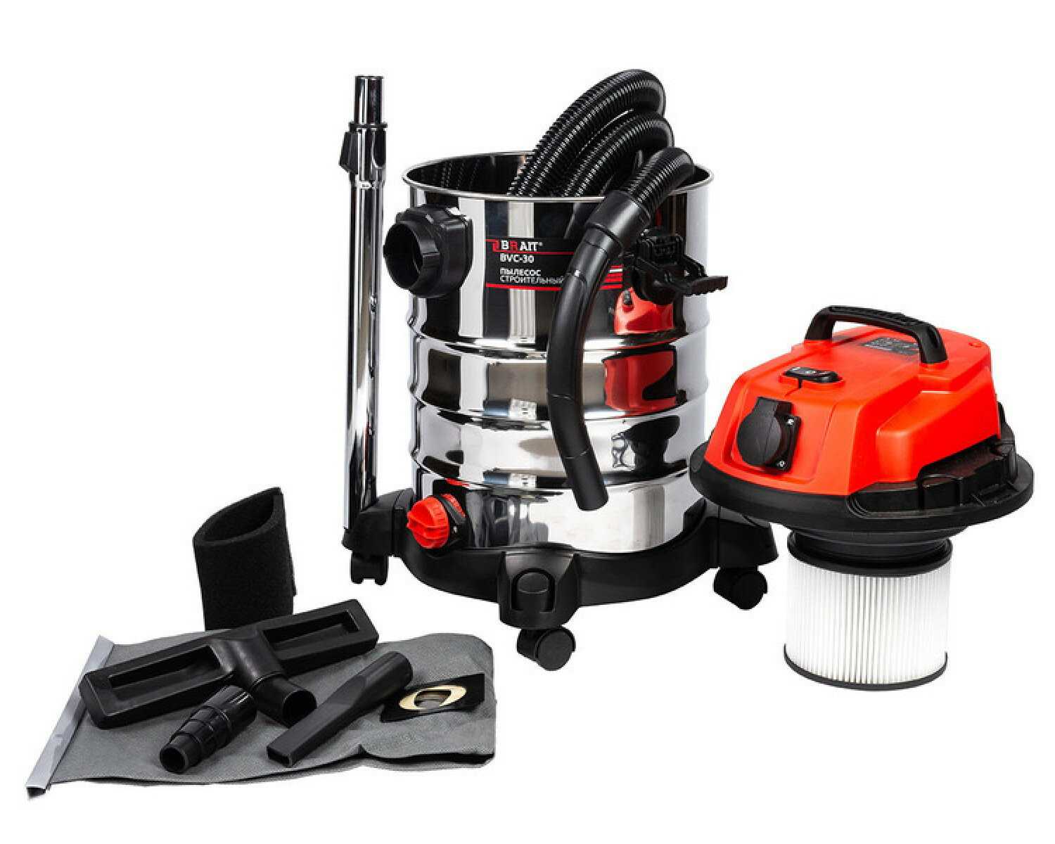 Строительный пылесос Brait BVC-30 (1400 Вт, 30 л, шланг 3 м) фотография 26
