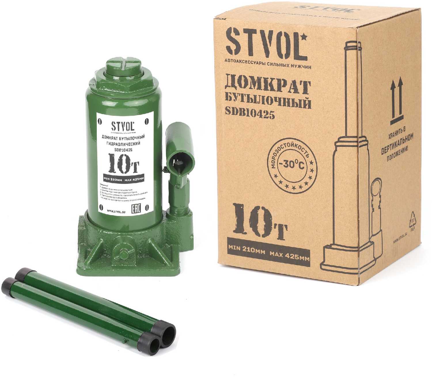 Домкрат бутылочный гидравлический STVOL Домкрат бутылочный гидравлический (SDB10425) фотография 7