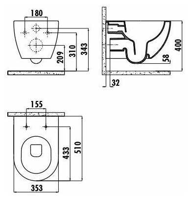 Унитаз подвесной CREAVIT Free фотография 11
