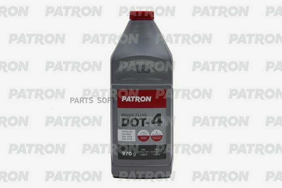 Жидкость тормозная PATRON DOT-4 (970г) фотография 3