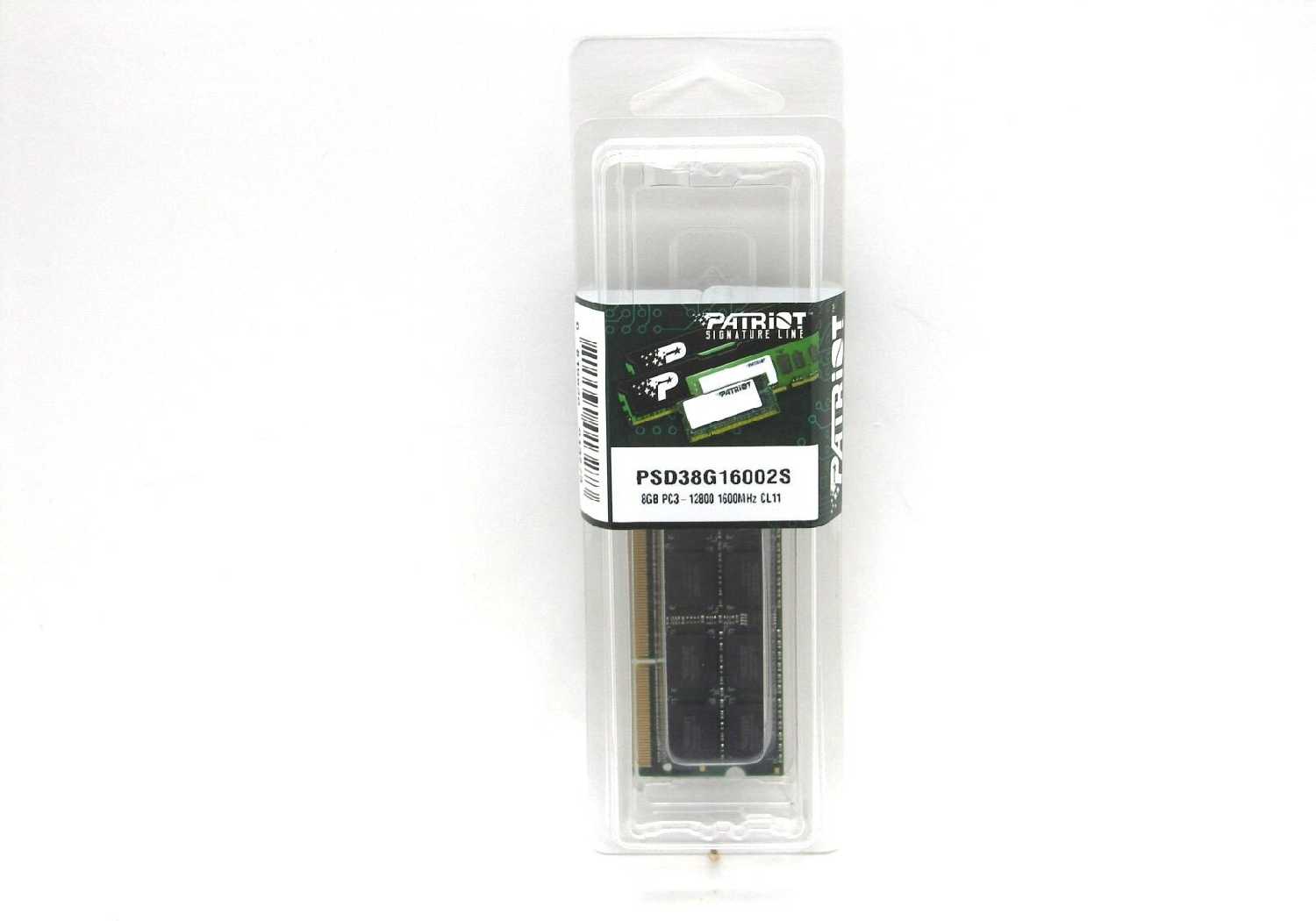 Оперативная память Patriot Memory SL 8 ГБ DDR3 SODIMM CL11 (PSD38G16002S) фотография 3