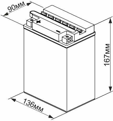 Мото аккумулятор Leoch UPLUS EB16-4 (YTX16-BS) фотография 4