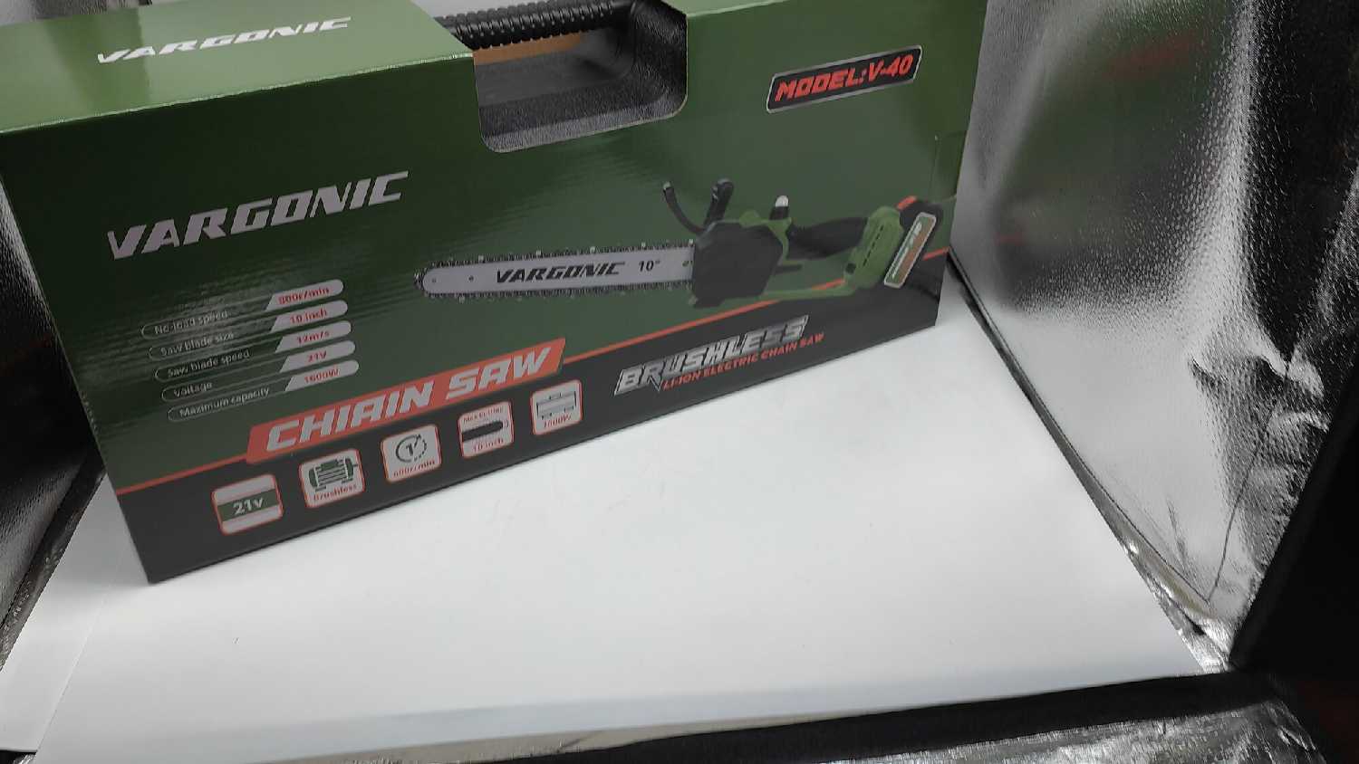 Аккумуляторная цепная электропила Vargonic V-40 фотография 5
