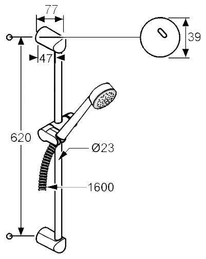 Душевой гарнитур KLUDI Zenta 6063005-00, хром фотография 1