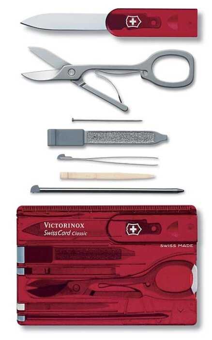 Нож многофункциональный VICTORINOX SwissCard Classic box (0.7100/0.7122/0.7133) фотография 2