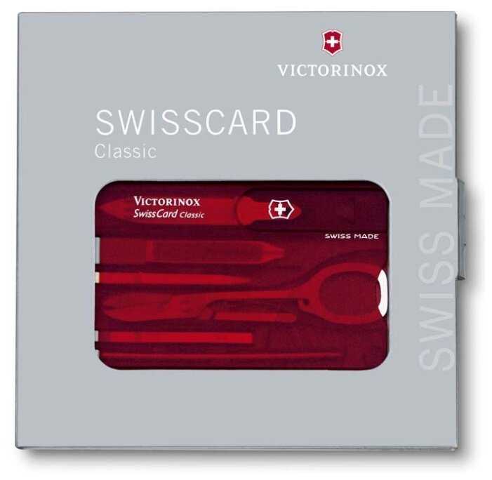 Нож многофункциональный VICTORINOX SwissCard Classic box (0.7100/0.7122/0.7133) фотография 3