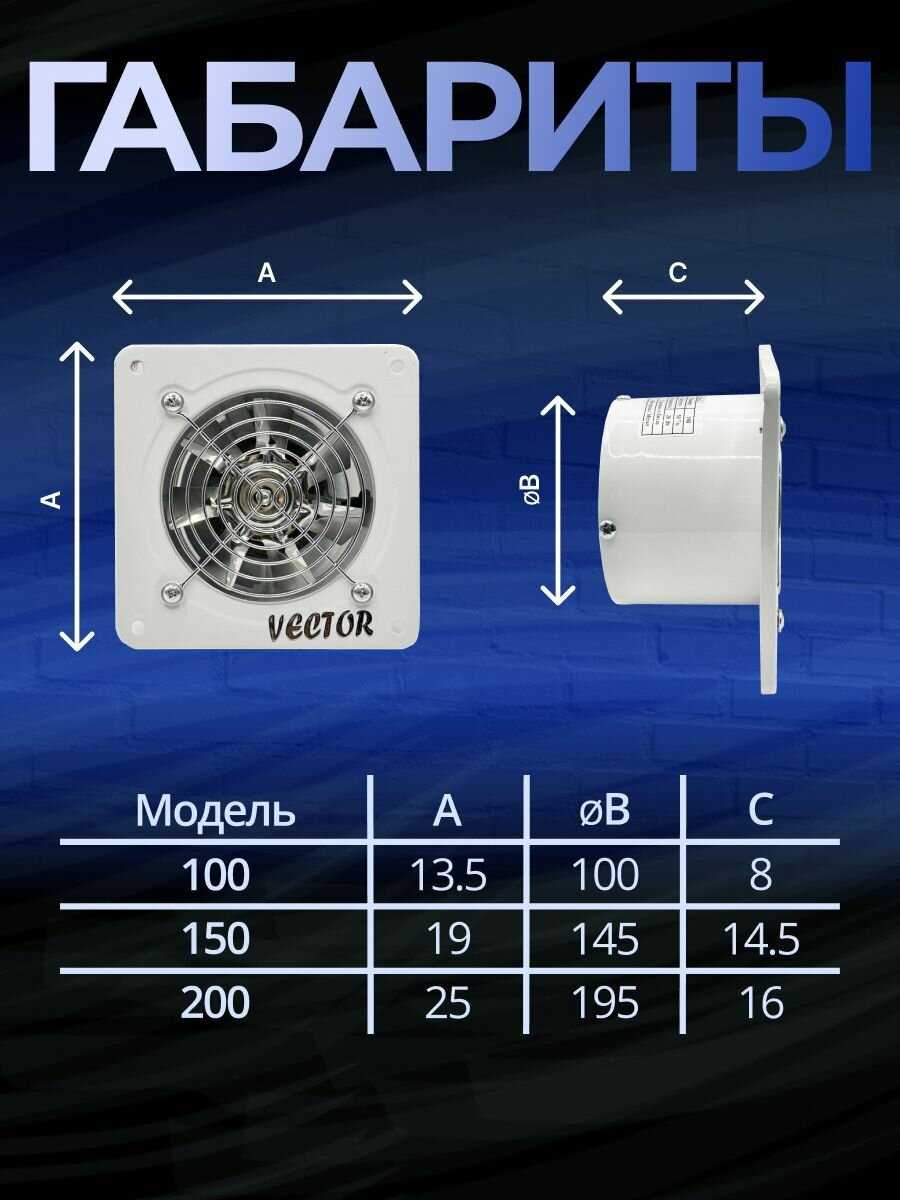 Промышленный вытяжной вентилятор Vector VBS 150 фотография 2