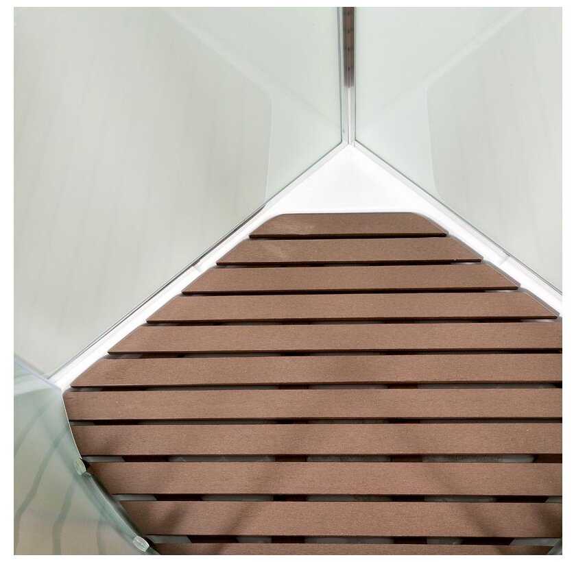 Душевая кабина Deto D01S с подсветкой низкий поддон 100см*100см фотография 10