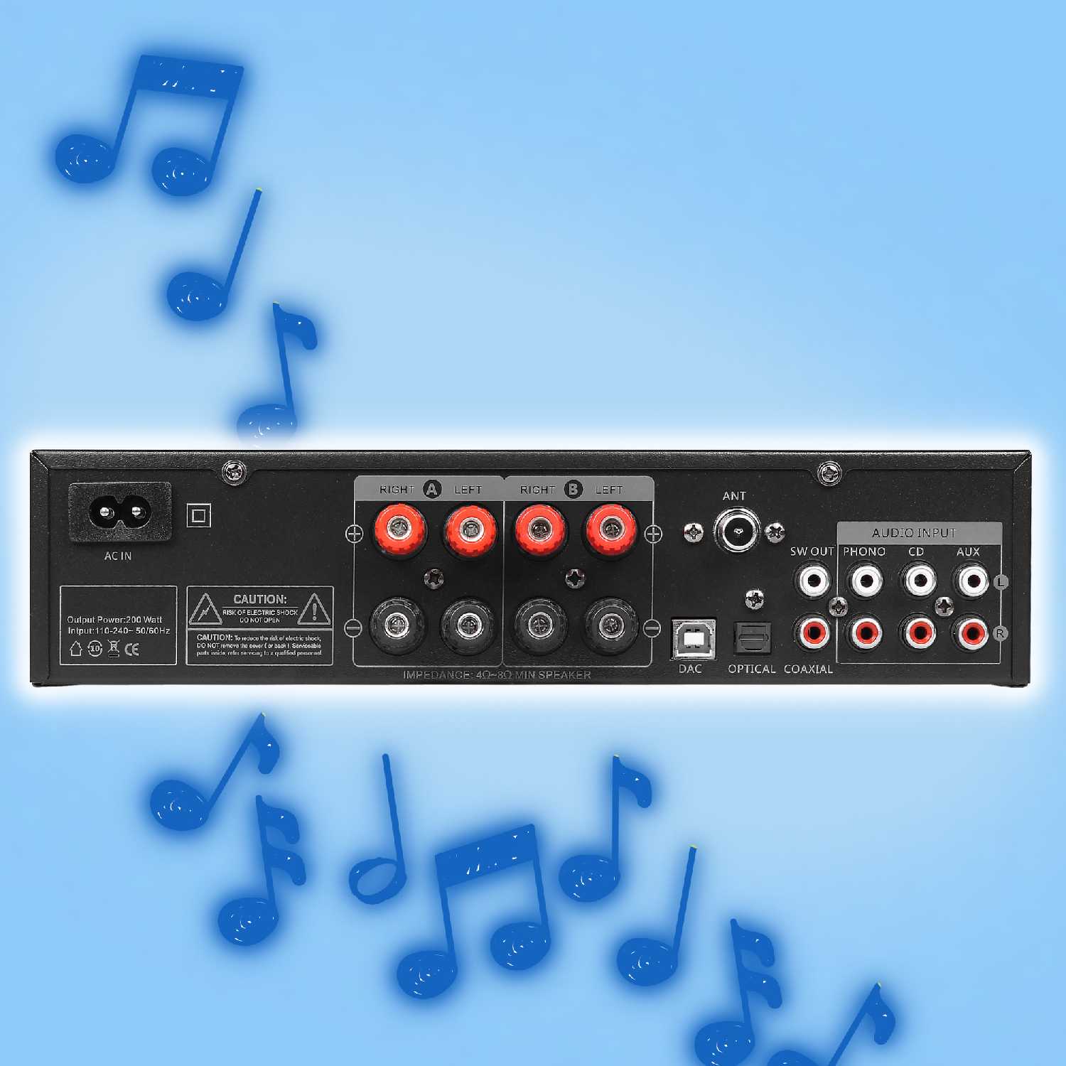 Интегральный усилитель звука HI-FI KTV-300 фотография 4