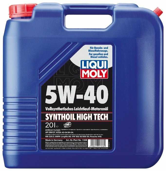 HC-синтетическое моторное масло LIQUI MOLY Synthoil High Tech 5W-40 фотография 10