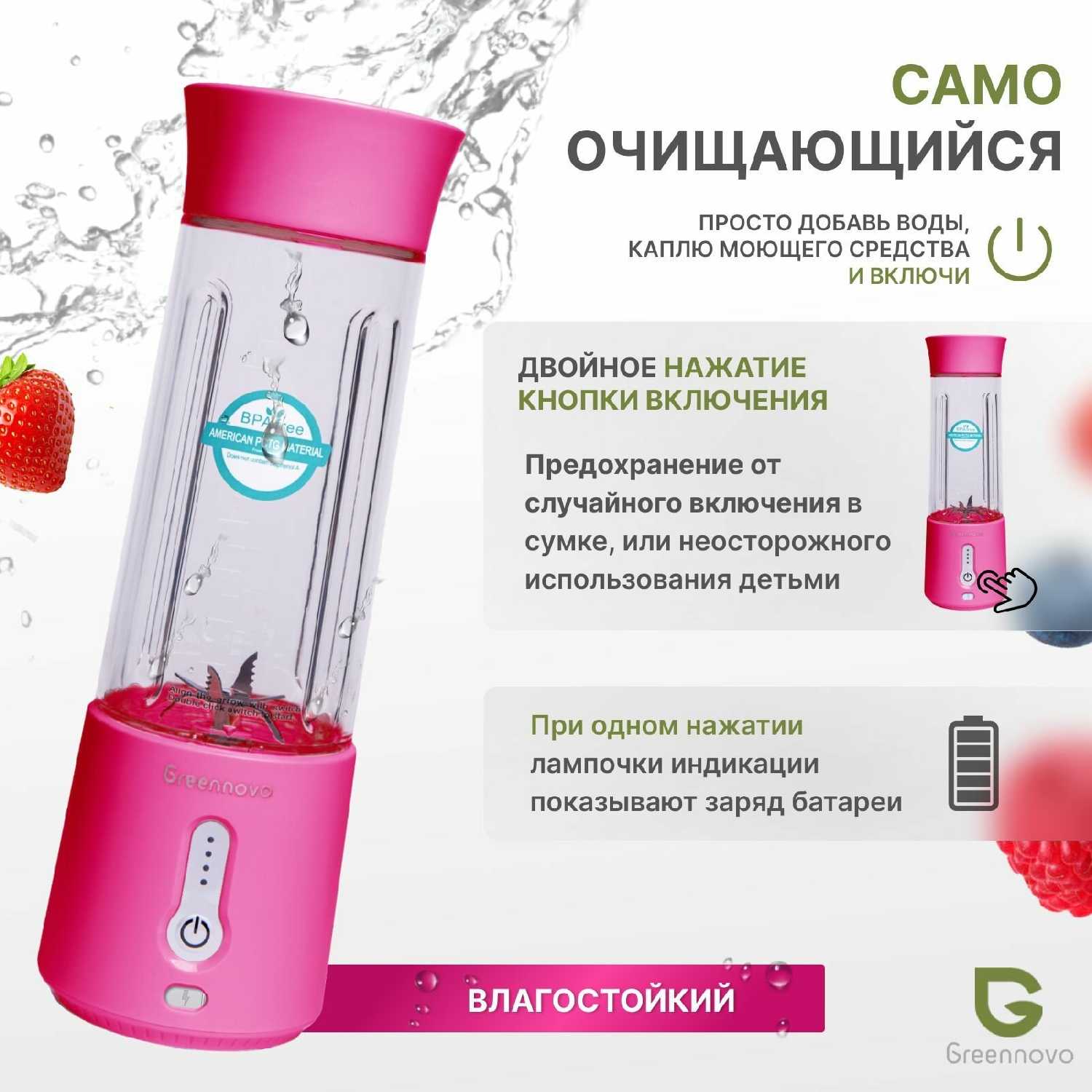Блендер GREENNOVO Портативный беспроводной блендер фотография 17