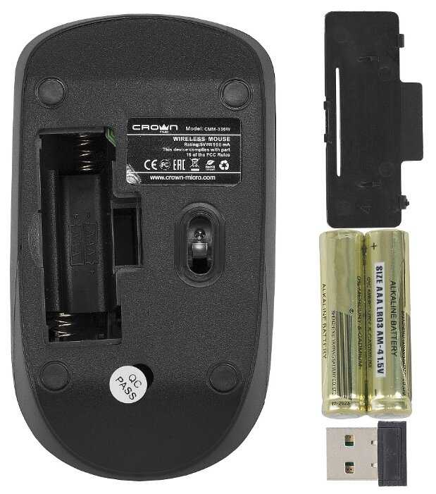 Мышь CROWN CMM-336W Black USB фотография 4