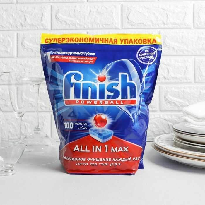 Таблетки для мытья посуды Finish All in1 Fizzing Action фотография 1