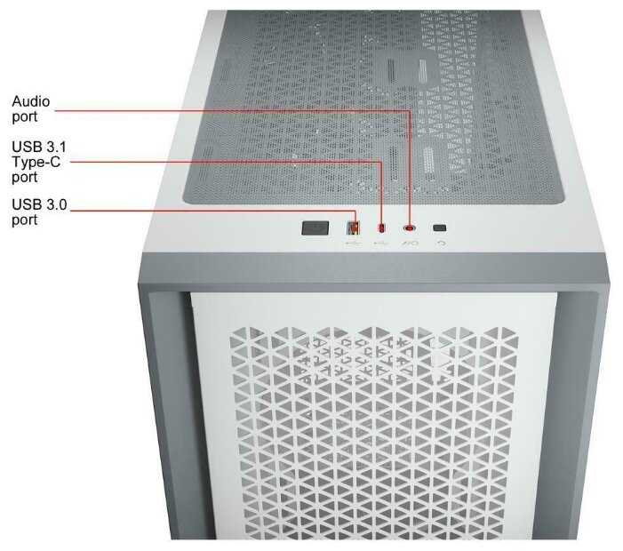 Компьютерный корпус Corsair 4000D Airflow White фотография 5