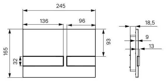 Клавиша смыва IDDIS Unifix 006 хром UNI06CHi77 фотография 4