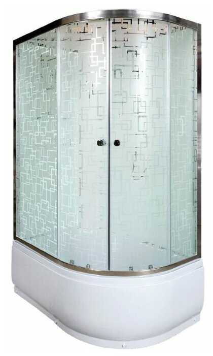 Душевая кабина Deto 4512 L без крыши с гидромассажем высокий поддон 120см*80см фотография 1