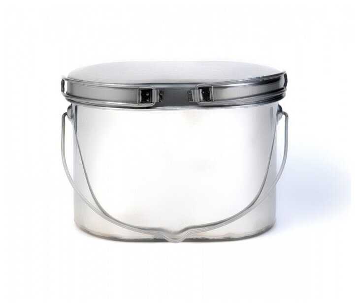 Котелок низкий 3,3 л крышка с ручками фотография 29