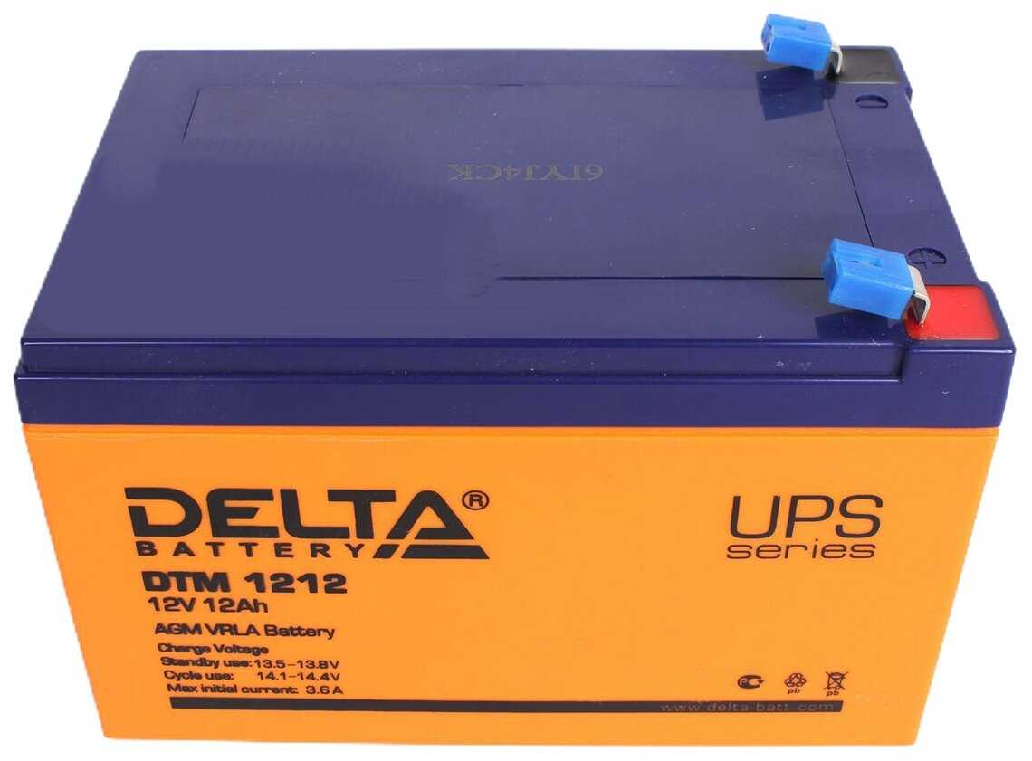Аккумуляторная батарея DELTA Battery DTM 1212 12В фотография 15