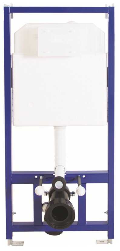 Система инсталляции BERGES NOVUM двухрежимная квадратная кнопка S1 белая фотография 2