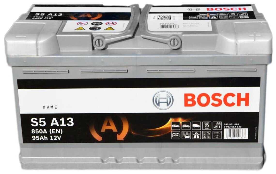 Автомобильный аккумулятор Bosch S5 A13 AGM (0 092 S5A 130) 353х175х190 фотография 8