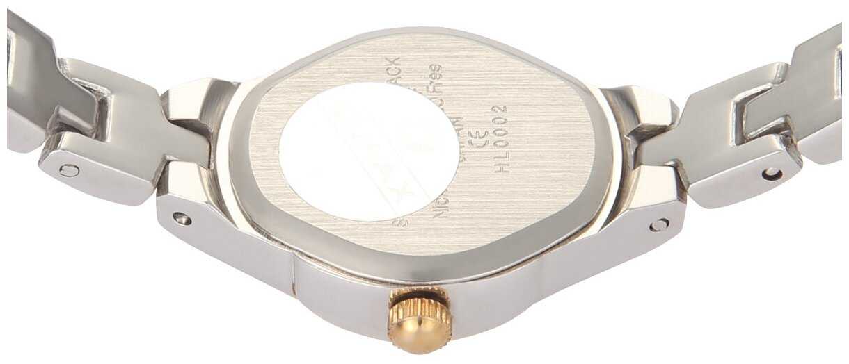 Наручные часы на браслете Omax HL0002 GS 02 комбинированный цвет золото с серебром черный циферблат со стразами фотография 2