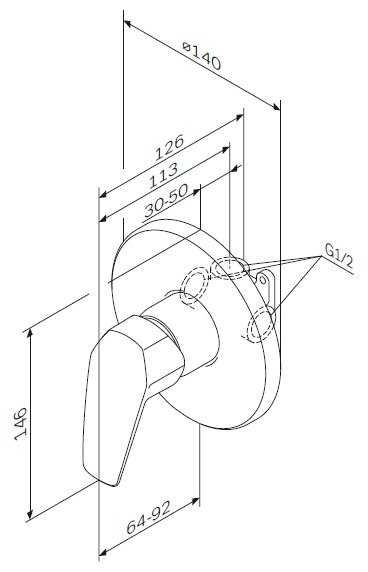 Смеситель для душа AM.PM Gem F9065000, рычажный фотография 1