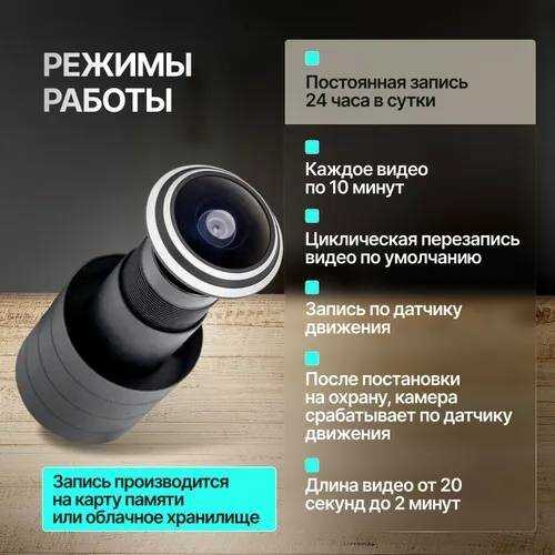 Видеоглазок для входной двери с записью фотография 3
