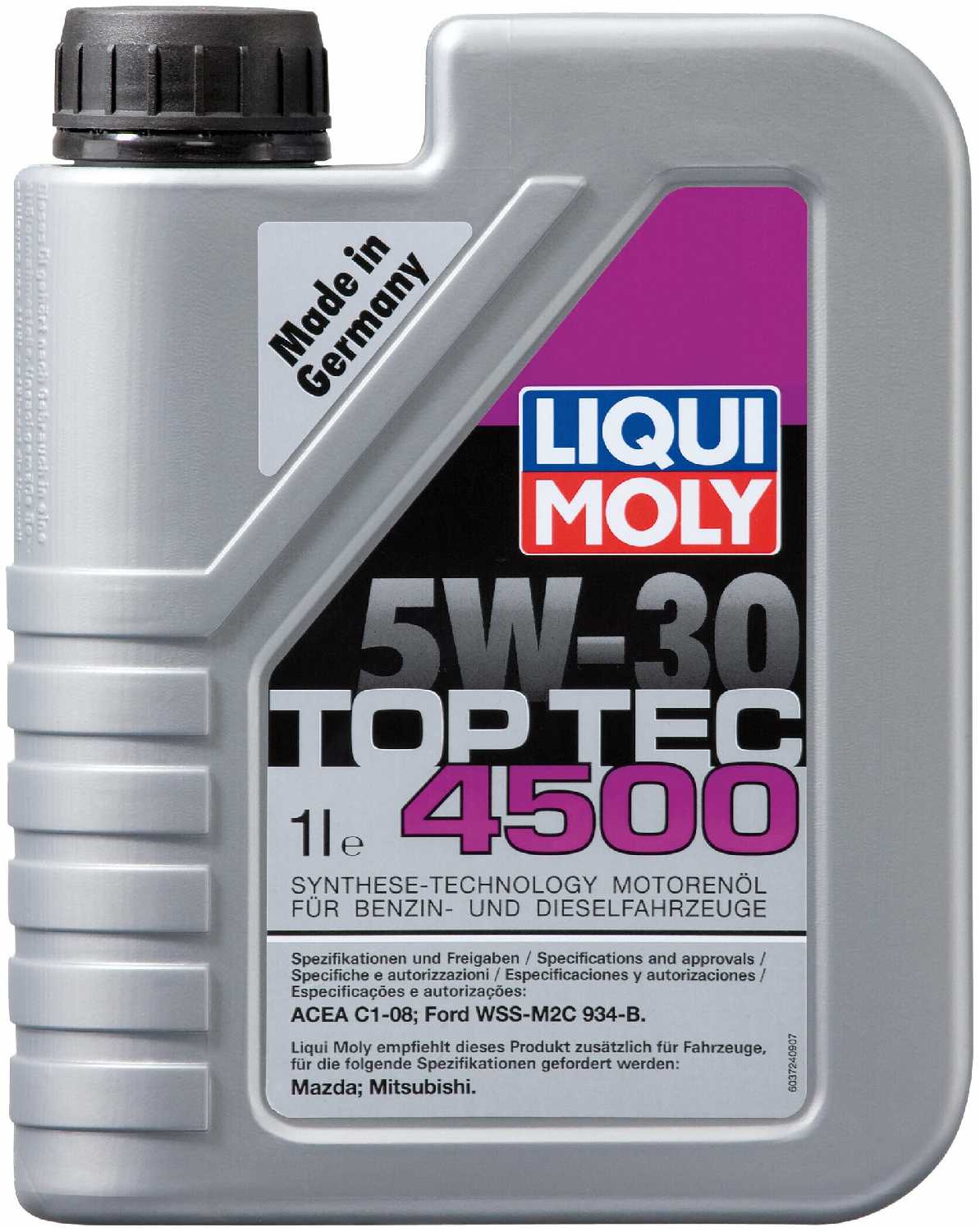 Полусинтетическое моторное масло LIQUI MOLY Top Tec 4500 5W-30