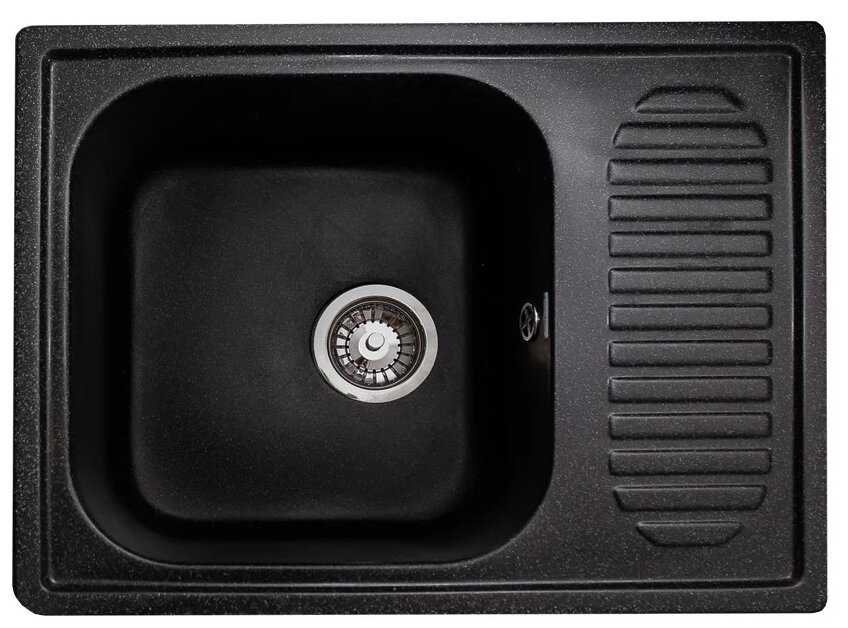 Врезная кухонная мойка GranAlliance G-23, 63х49см, искусственный мрамор фотография 12