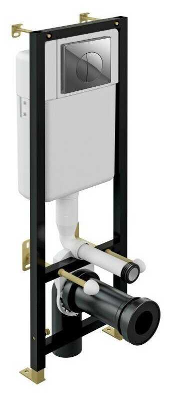 Комплект CERSANIT инсталляция BLACK + кнопка смыва LEON хром глянцевый, Гарантия 2 года фотография 1