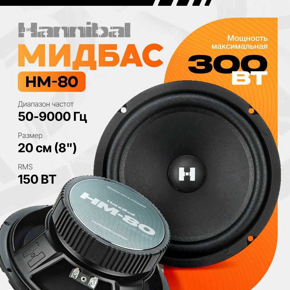 Динамики автомобильные Alphard Hannibal HM-80 Midbass