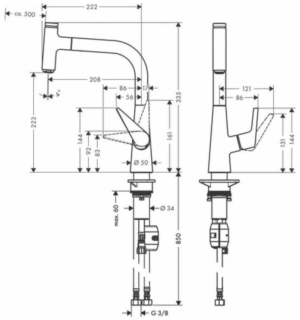 Смеситель Hansgrohe 72822 фотография 3
