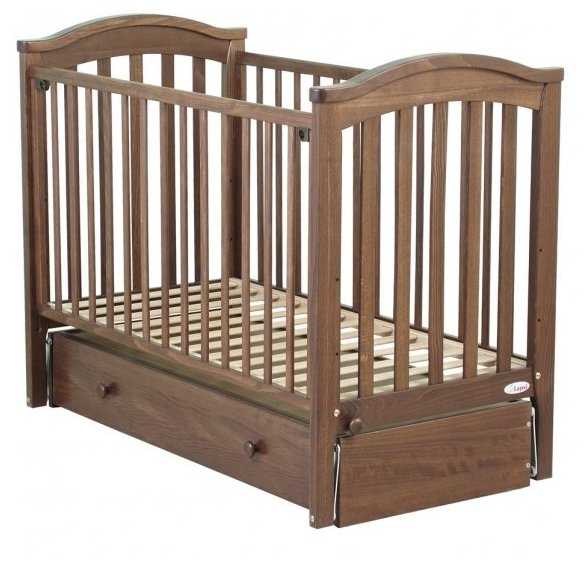 Кроватка FIORELLINO Slovenia маятник продольный, цвет натуральный фотография 2