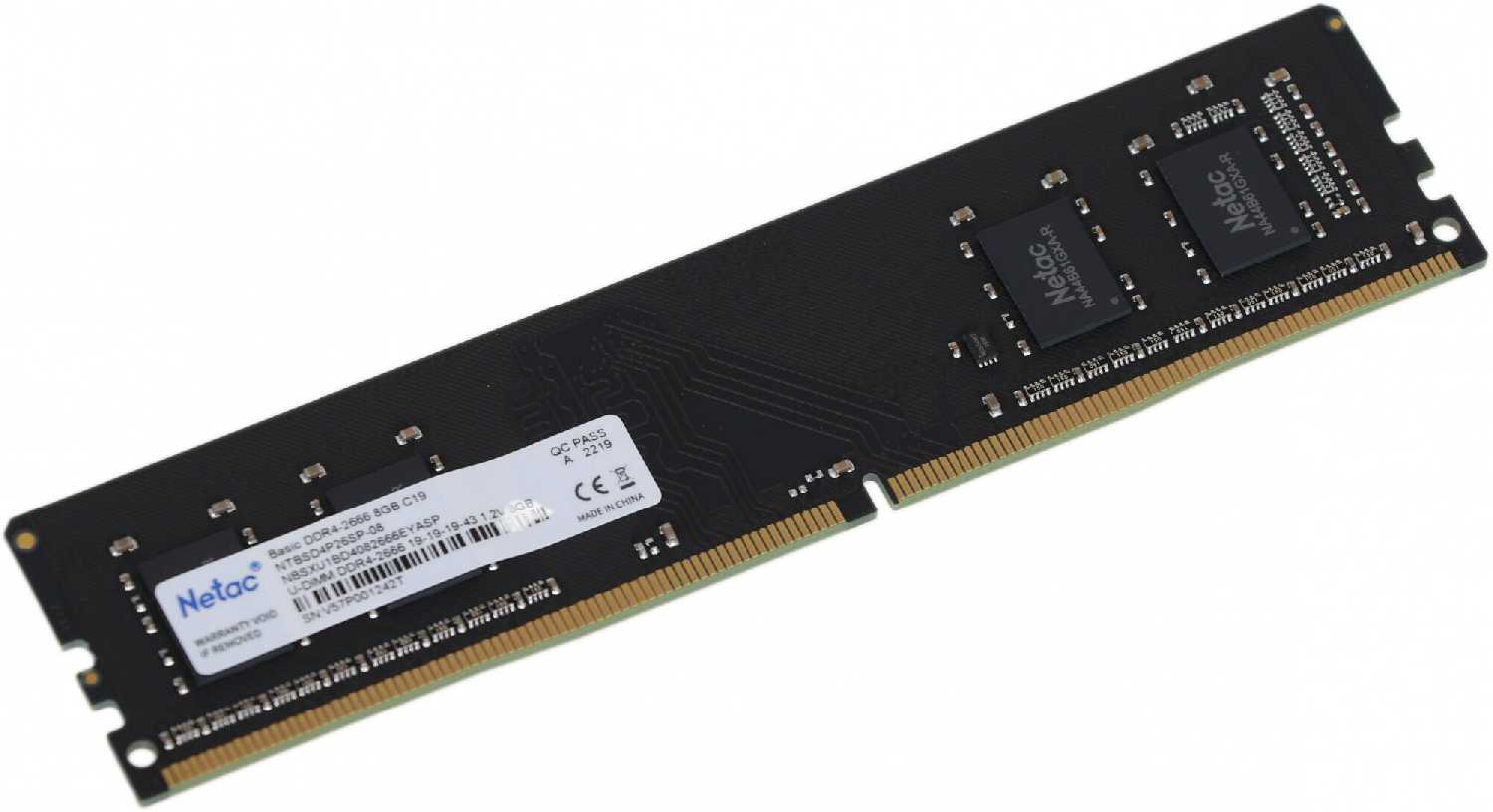 Оперативная память Netac 8 ГБ DDR4 DIMM CL19 (NTBSD4P26SP-08) фотография 6