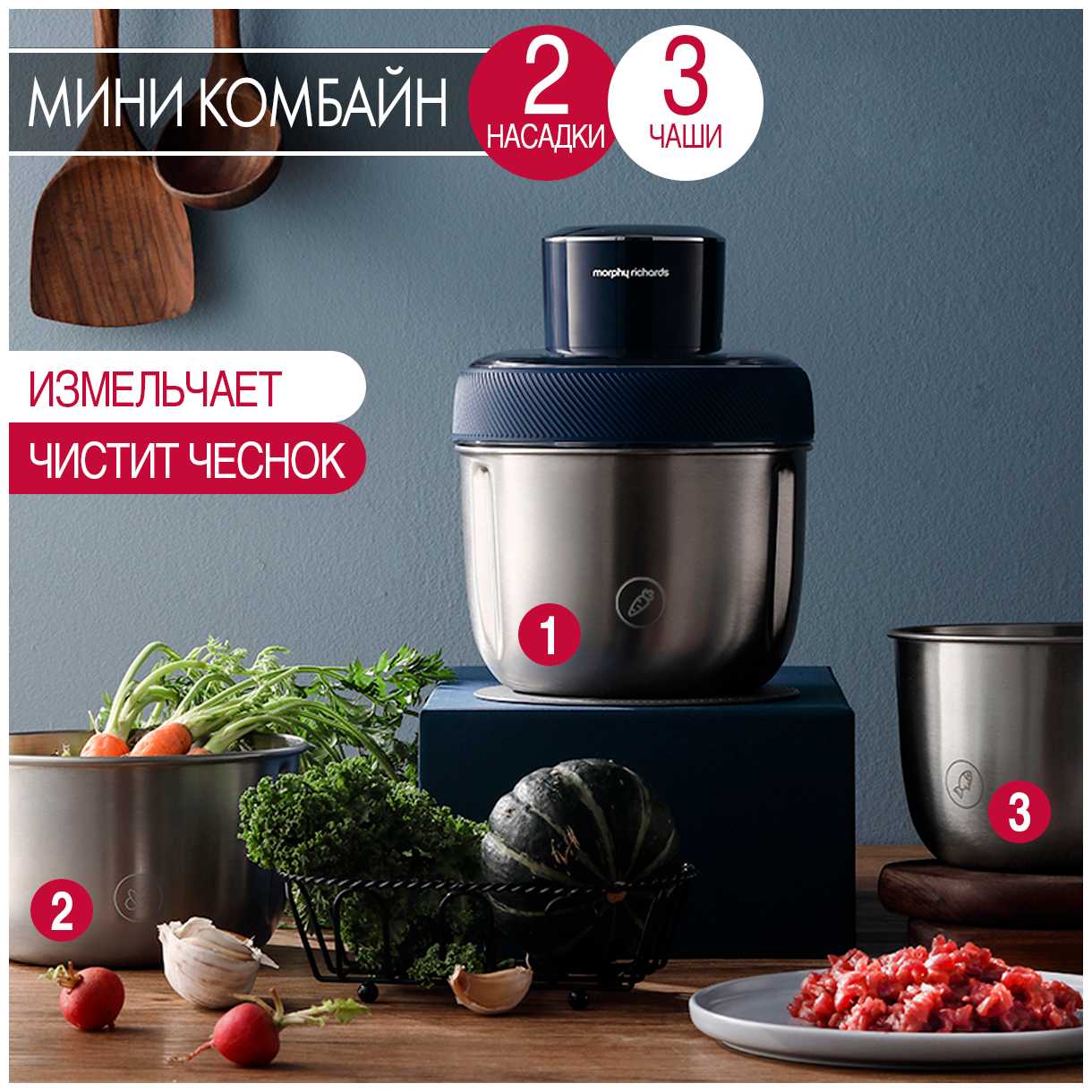 Компактный мини комбайн Morphy Richards
