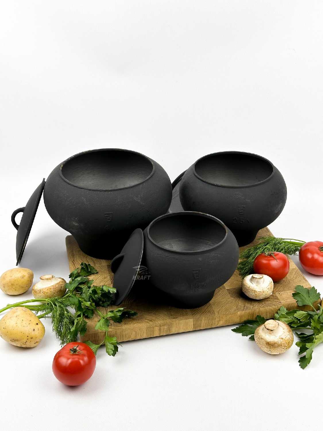 Комплект чугунных горшков Комплект чугунных горшков (2.5 л и 4 л) фотография 26